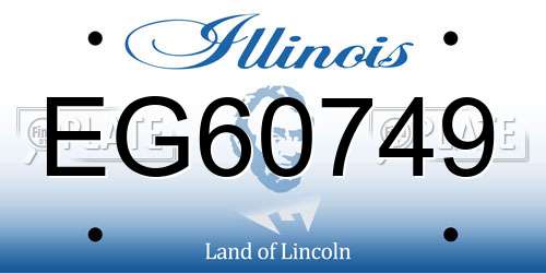 EG60749 Illinois License Plate