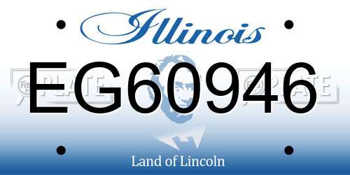 EG60946 Illinois License Plate