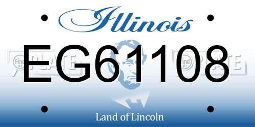 EG61108 Illinois License Plate