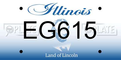 EG615 Illinois License Plate