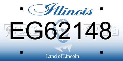 EG62148 Illinois License Plate