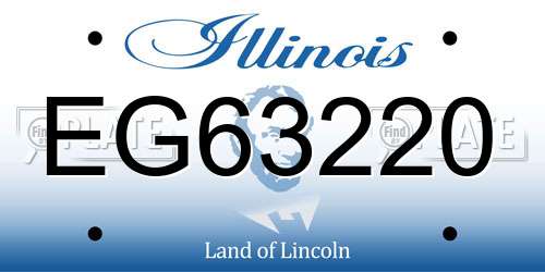 EG63220 Illinois License Plate