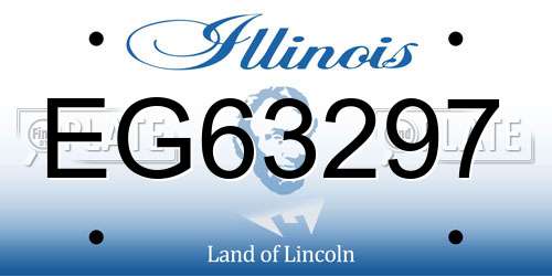 EG63297 Illinois License Plate