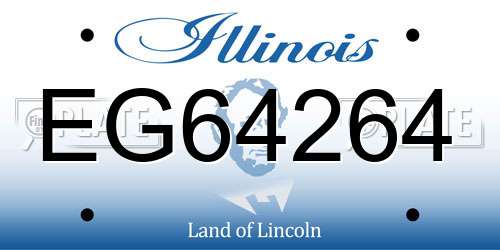 EG64264 Illinois License Plate