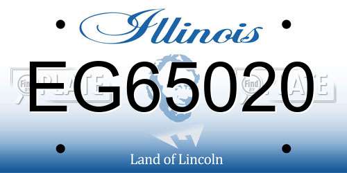 EG65020 Illinois License Plate