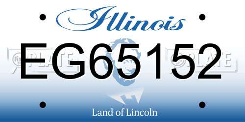 EG65152 Illinois License Plate