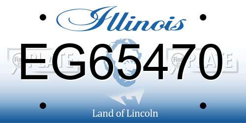 EG65470 Illinois License Plate