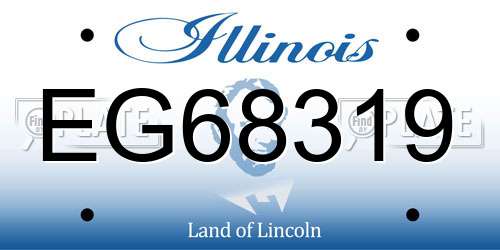 EG68319 Illinois License Plate