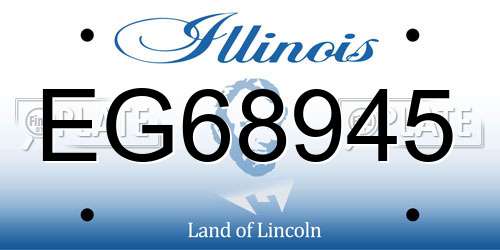 EG68945 Illinois License Plate