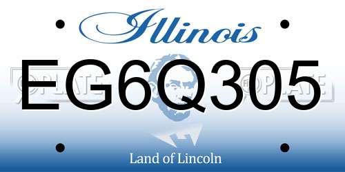 EG6Q305 Illinois License Plate