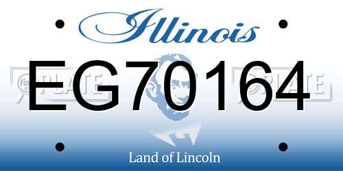 EG70164 Illinois License Plate