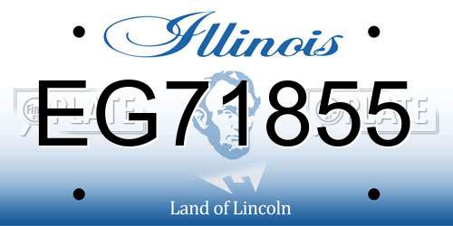 EG71855 Illinois License Plate