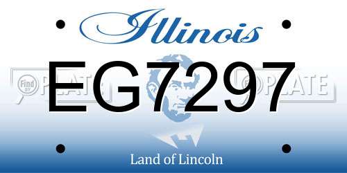 EG7297 Illinois License Plate