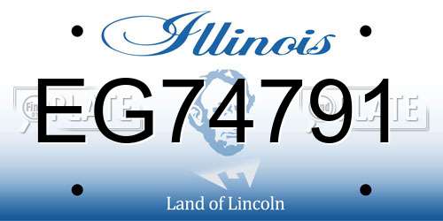 EG74791 Illinois License Plate