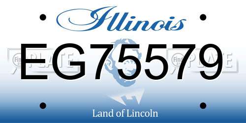 EG75579 Illinois License Plate