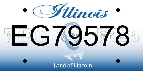 EG79578 Illinois License Plate