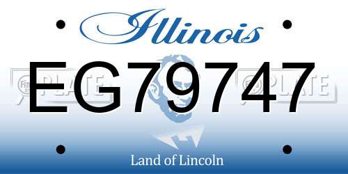 EG79747 Illinois License Plate