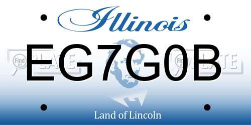 EG7G0B Illinois License Plate