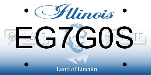 EG7G0S Illinois License Plate