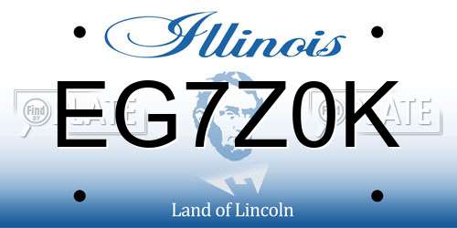 EG7Z0K Illinois License Plate