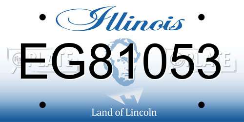 EG81053 Illinois License Plate