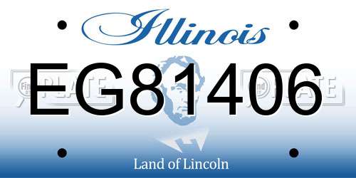EG81406 Illinois License Plate