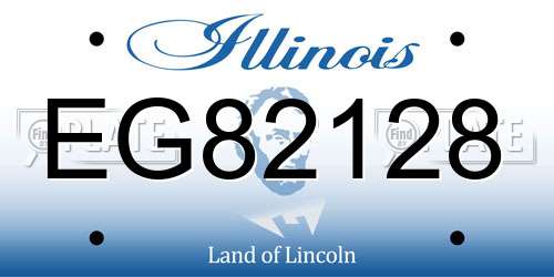 EG82128 Illinois License Plate