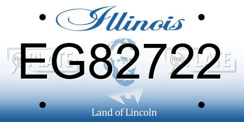 EG82722 Illinois License Plate