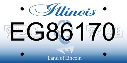 EG86170 Illinois License Plate