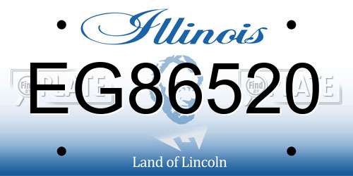 EG86520 Illinois License Plate