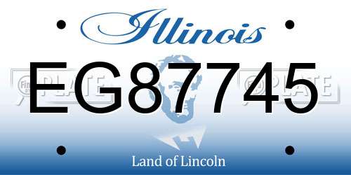 EG87745 Illinois License Plate