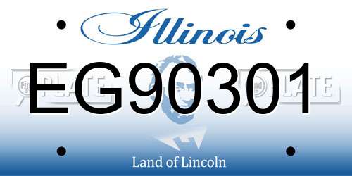EG90301 Illinois License Plate