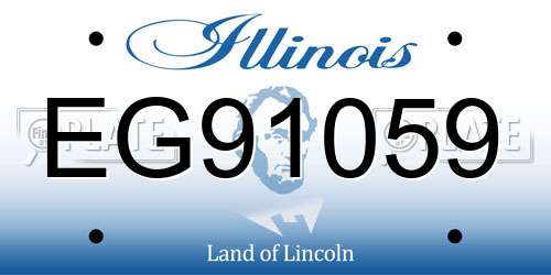 EG91059 Illinois License Plate