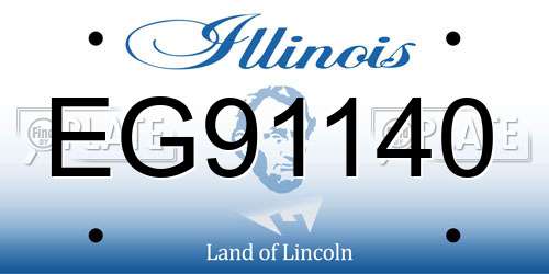 EG91140 Illinois License Plate