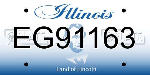EG91163 Illinois License Plate