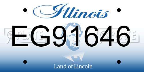 EG91646 Illinois License Plate