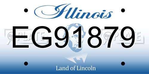 EG91879 Illinois License Plate