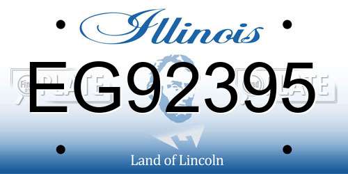 EG92395 Illinois License Plate