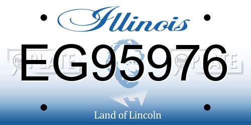 EG95976 Illinois License Plate