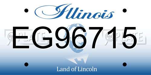 EG96715 Illinois License Plate