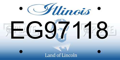 EG97118 Illinois License Plate