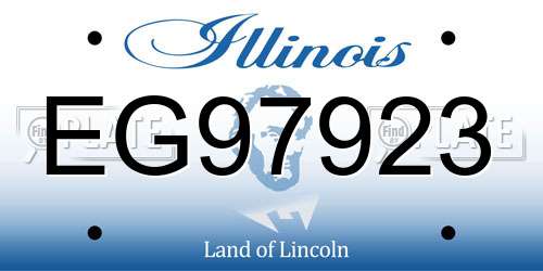 EG97923 Illinois License Plate