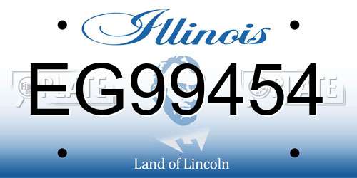 EG99454 Illinois License Plate