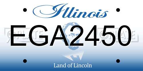 EGA2450 Illinois License Plate