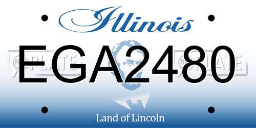 EGA2480 Illinois License Plate