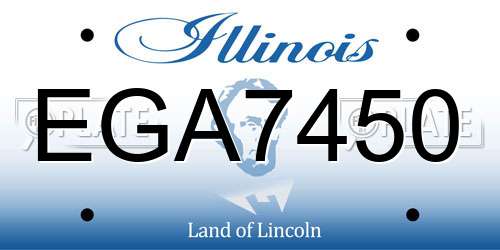 EGA7450 Illinois License Plate