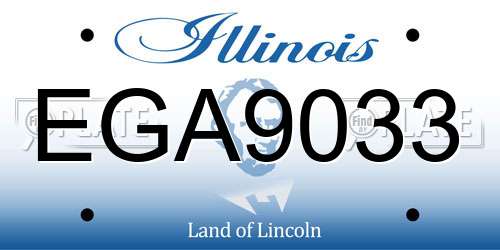 EGA9033 Illinois License Plate