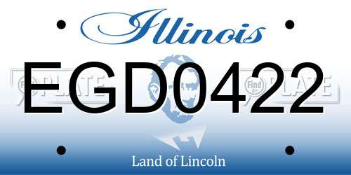 EGD0422 Illinois License Plate
