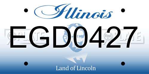 EGD0427 Illinois License Plate