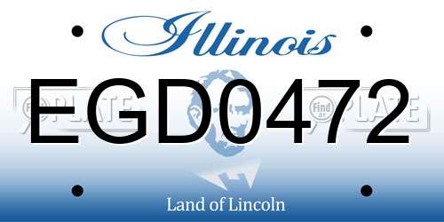 EGD0472 Illinois License Plate